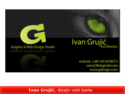 Ivan Grujic, vizit karta