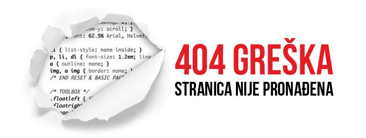 404 - Stranica nije pronađena
