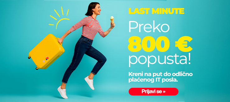 Rezerviši kartu za IT usavršavanje i uštedi preko 800 evra!
